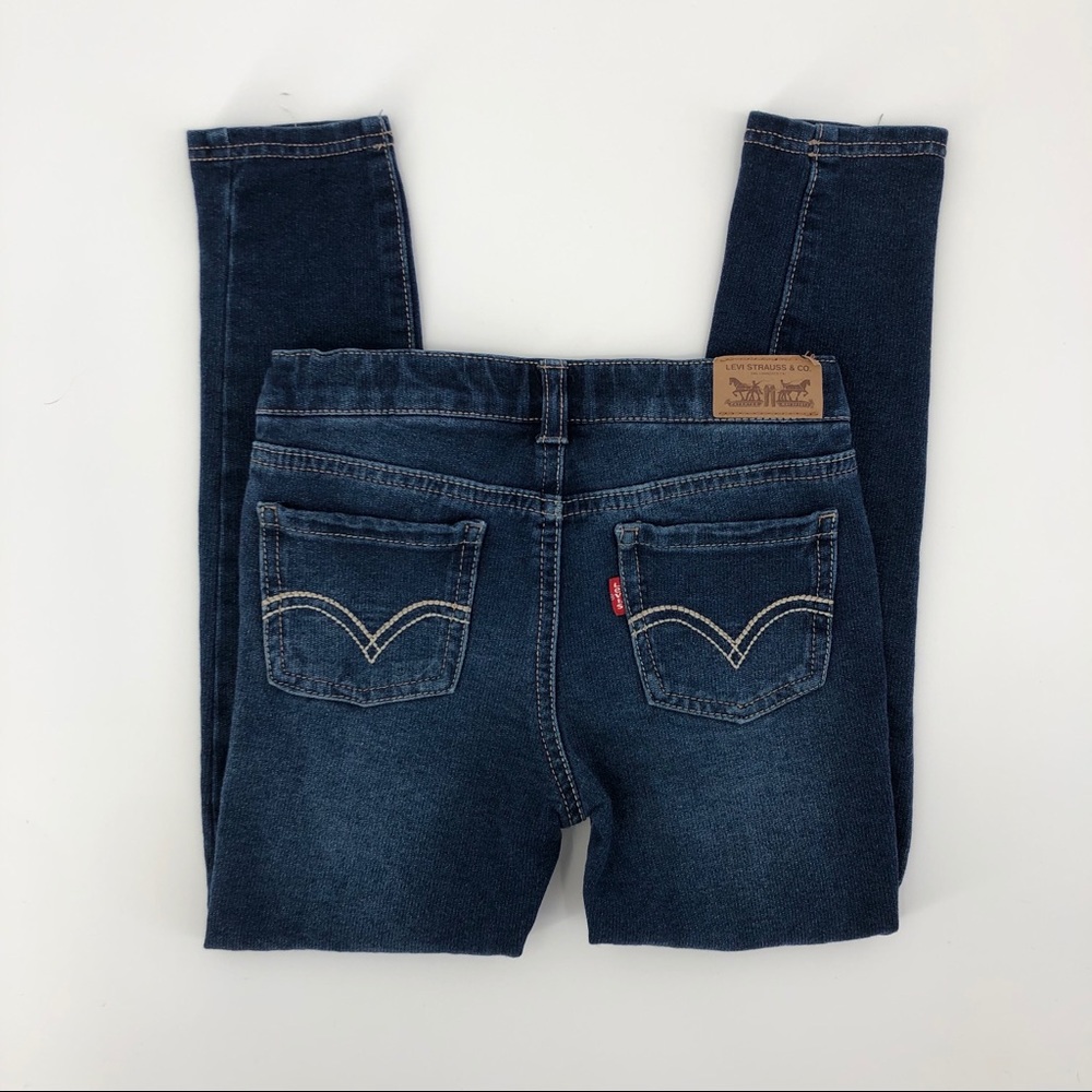 Levi’s super skinny knit jeans blue girls 6-7 year